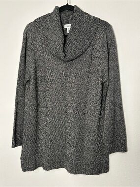 Calvin Klein Gray Shawl Collar Knit Sweater
